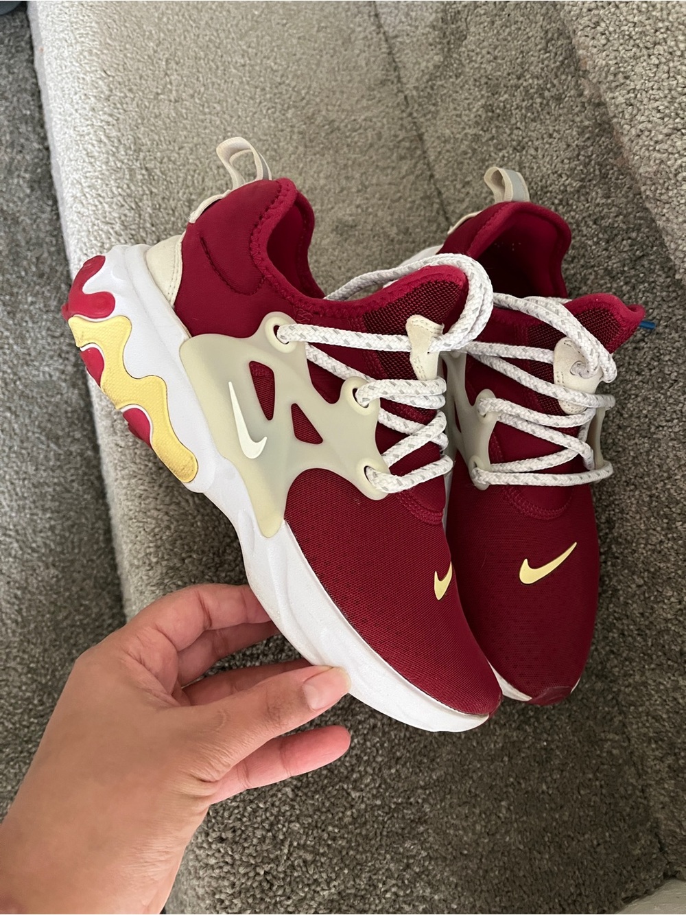 Nike Burgundy react presto
